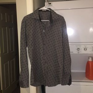 Button up long sleeve shirt.